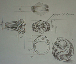 Belavier Jewelry ring design sketch