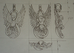 Belavier Jewelry pendant design sketch