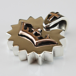 Golden Crown on a Royal Silver Pendant