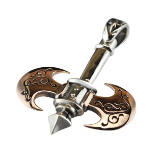 Golden Blades Battle Axe Royal Silver Pendant
