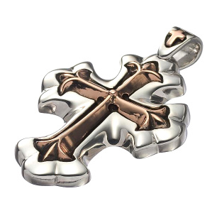Golden Patonce Cross Royal Silver Pendant