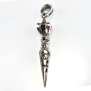 Sterling Silver Crowned Sword Pendant