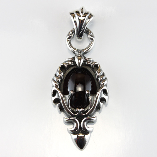 Sterling Silver Pendant with Red Garnet
