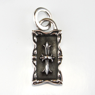 Sterling Silver Cross Dog Tag