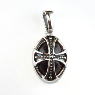 Sterling Silver Pendant with Black Star Sapphire