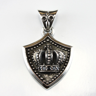Sterling Silver Dog Tag wih the Crown