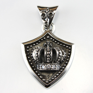 Sterling Silver Dog Tag wih the Crown
