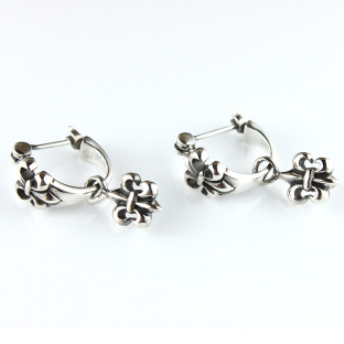French lily Sterling Silver Earrings