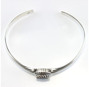 Sterling Silver Bracelet with Black Cubic Zirconia