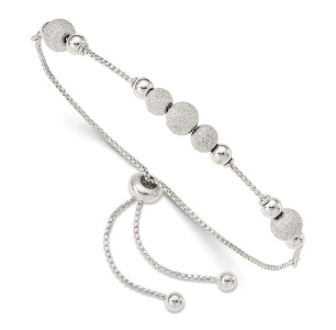 Sterling Silver Beaded Adjustable Bracelet