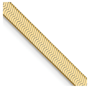 14K 18 inch 3mm Silky Herringbone with Lobster Clasp Chain