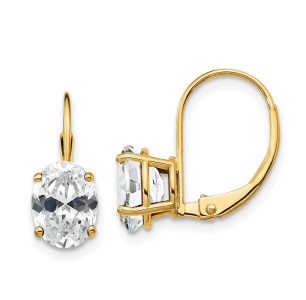 14k 8x6 Oval Leverback Earring Mounting